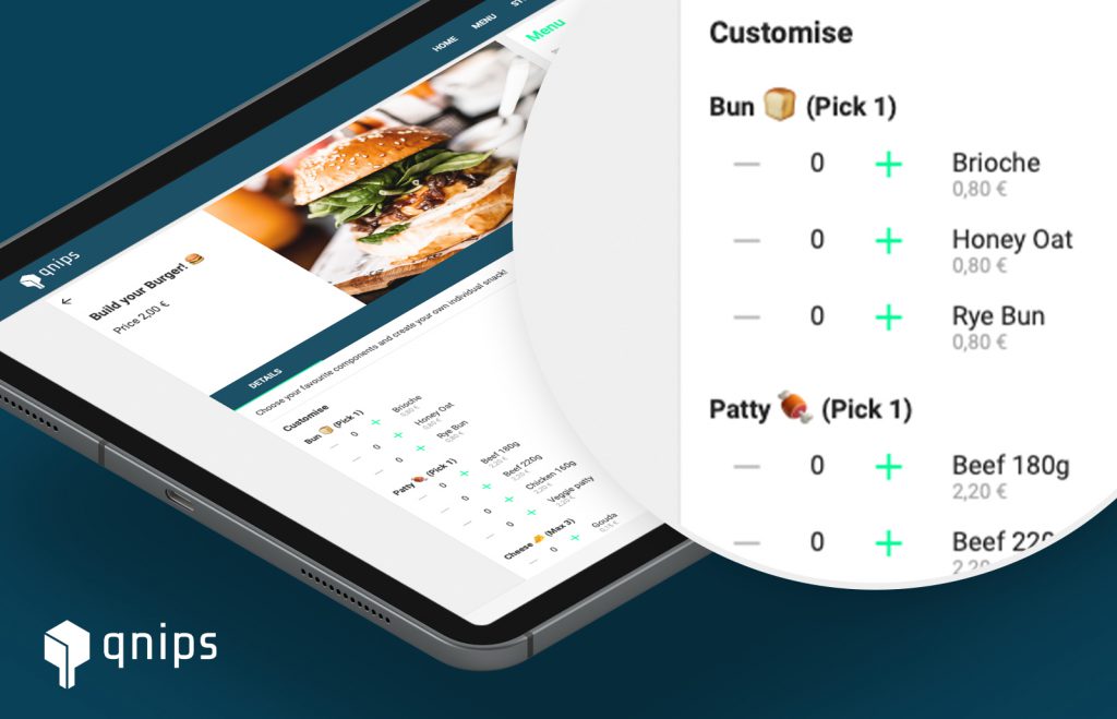 Pre-order food via app or catering portal